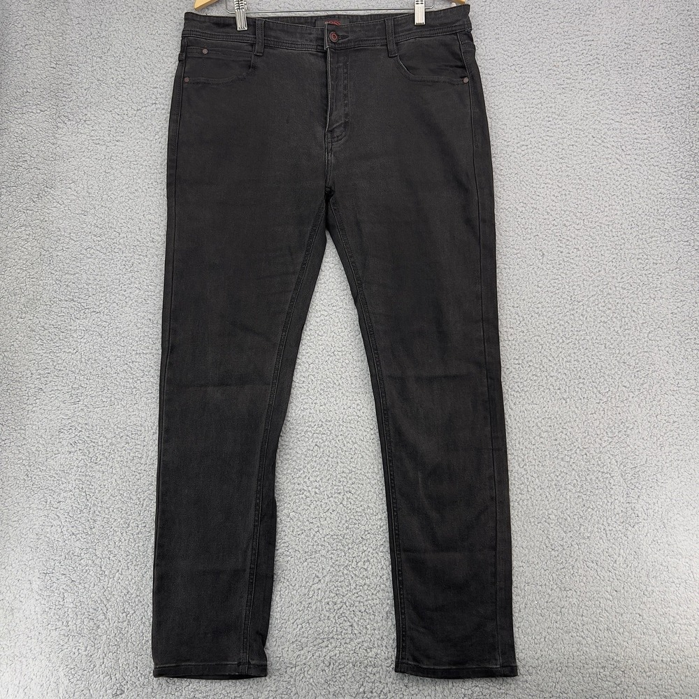 Hugo Boss Black Jeans Mens Size 36 x31 Dark Wash Straight Leg Denim Pants